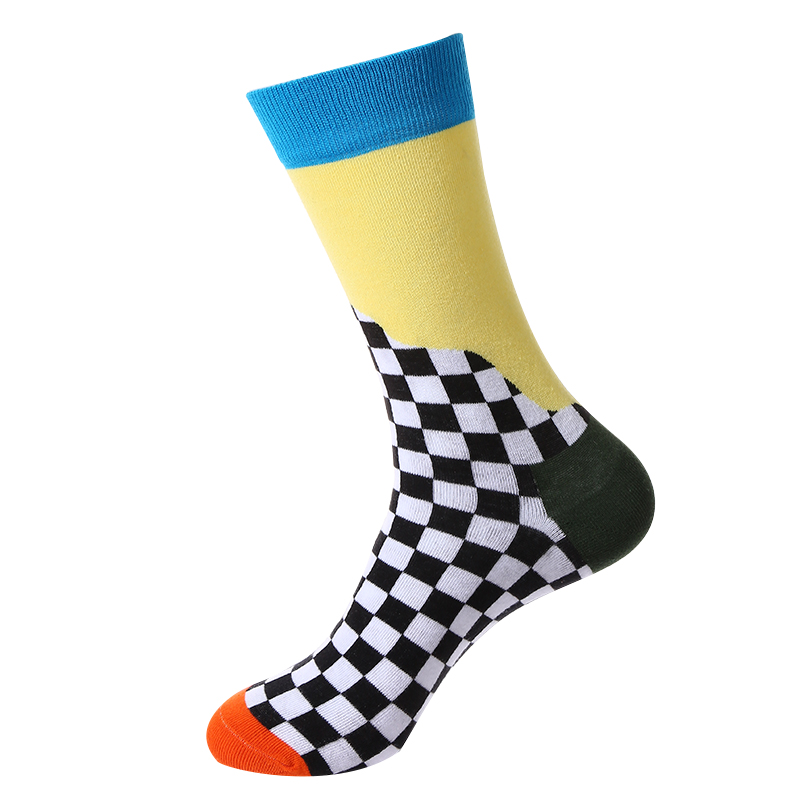Stribede plaid hip-hop stil street fashion sokker