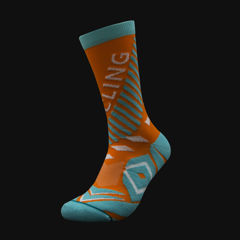Udendørs cykeltryk nylon jacquard sokker