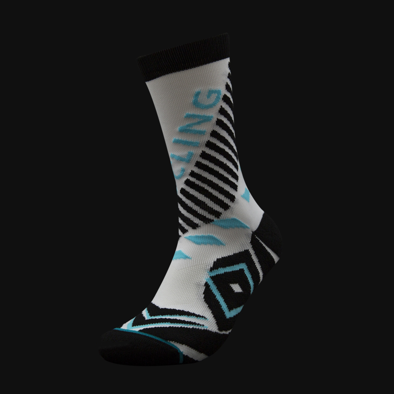 Udendørs cykeltryk nylon jacquard sokker