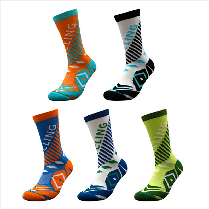 Udendørs cykeltryk nylon jacquard sokker