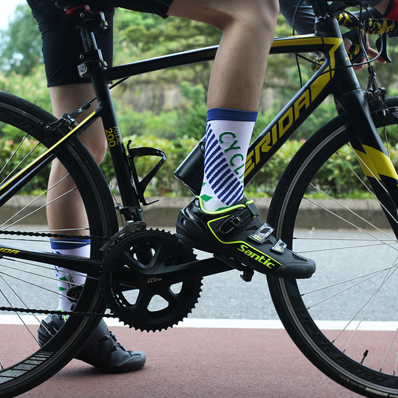 Udendørs cykeltryk nylon jacquard sokker
