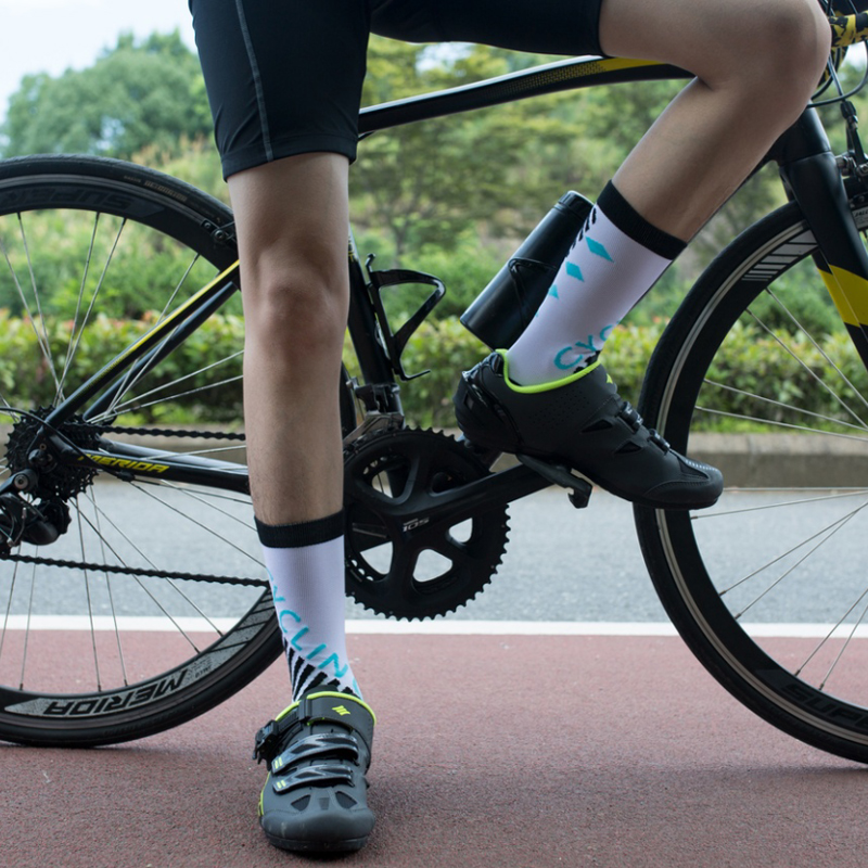 Udendørs cykeltryk nylon jacquard sokker